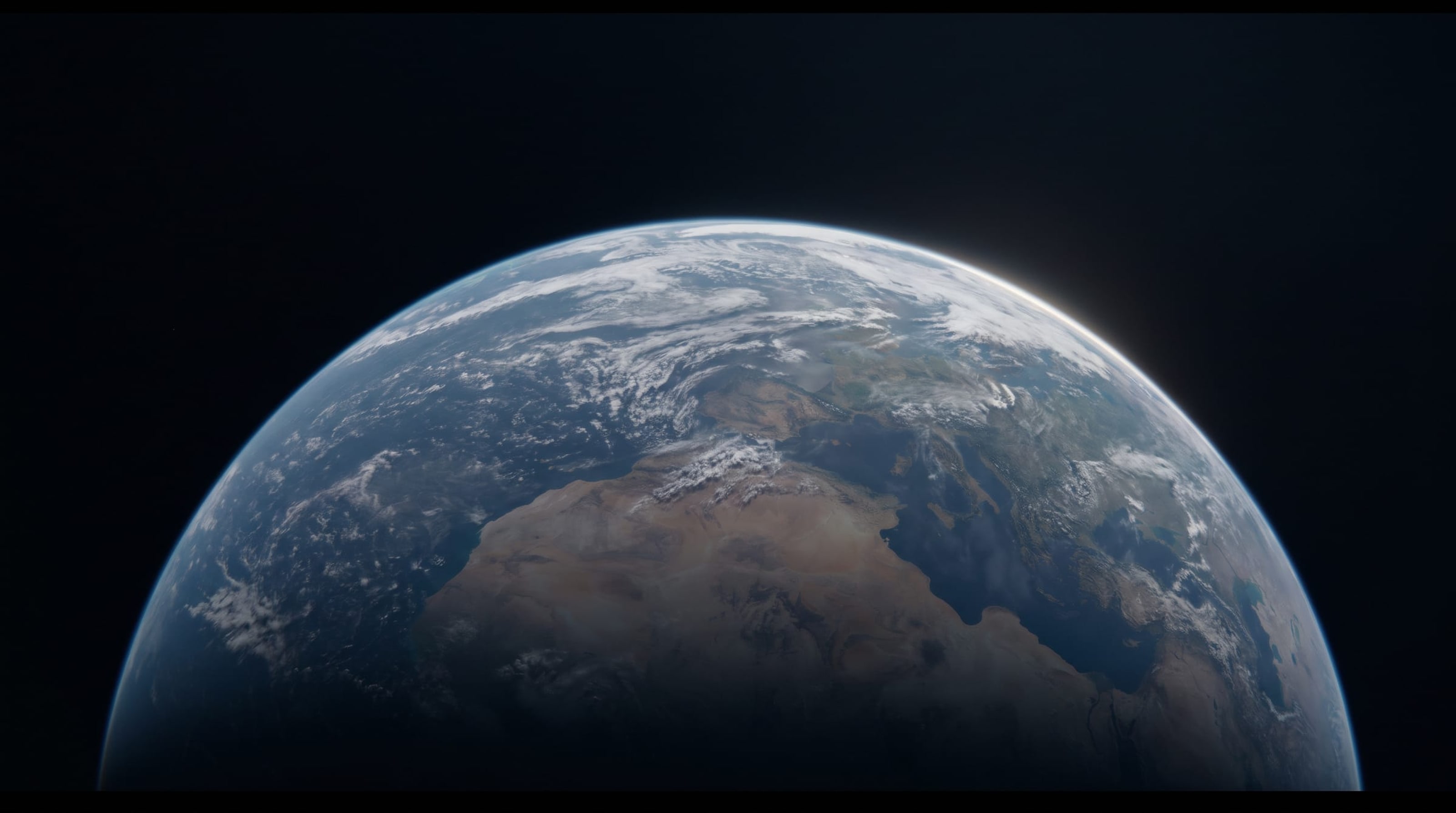 Planet Earth seen from deep space