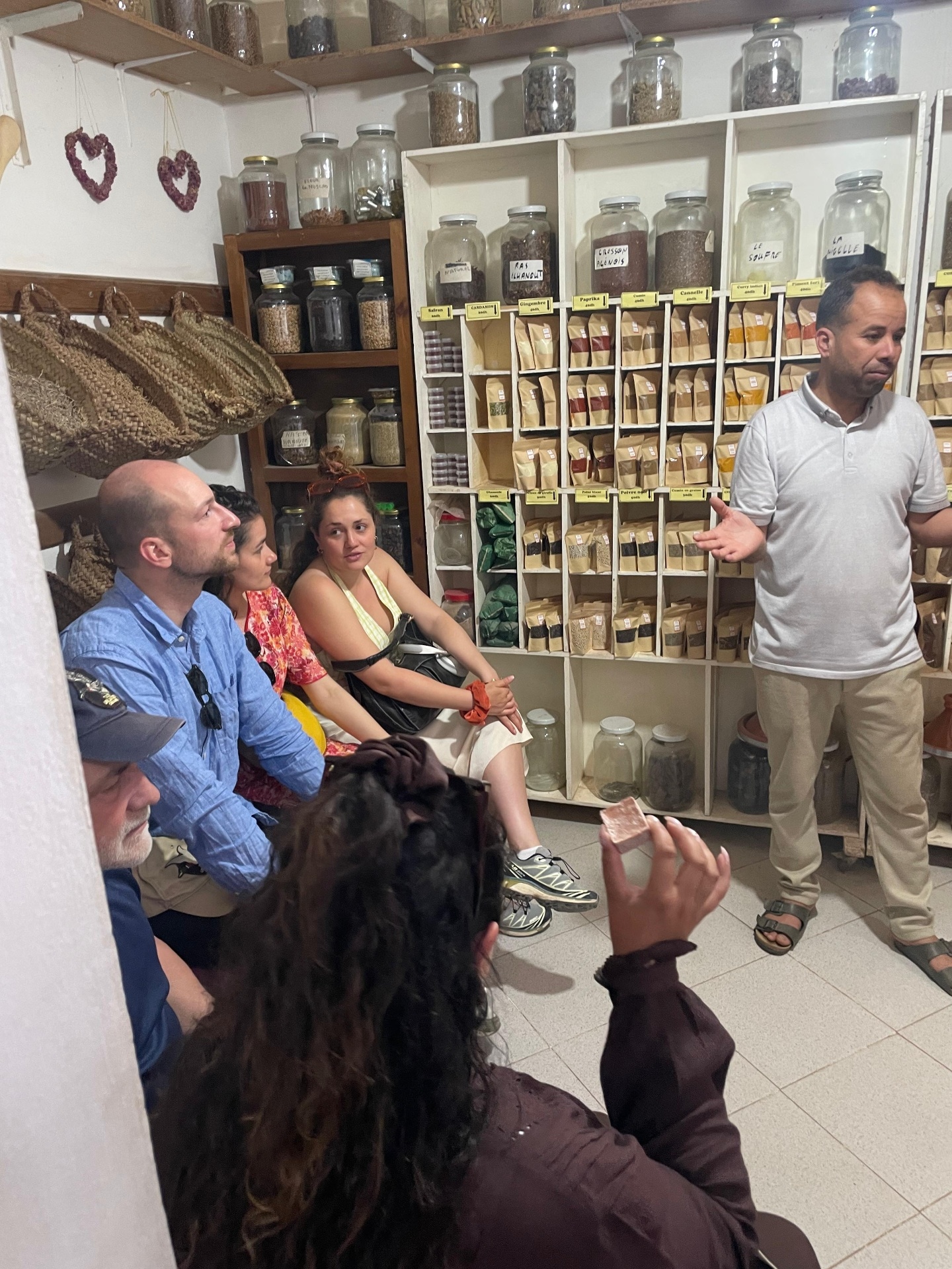 Pyramids of spices in the Zagora souk